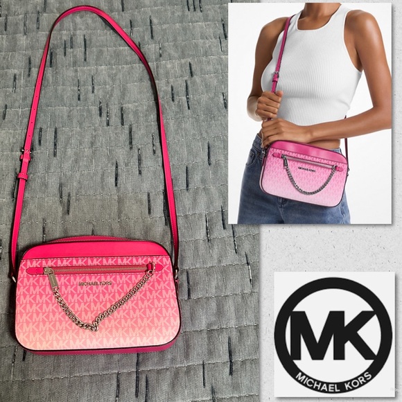 Michael Kors Jet Set Signature Logo Crossbody - Picture 1 of 13